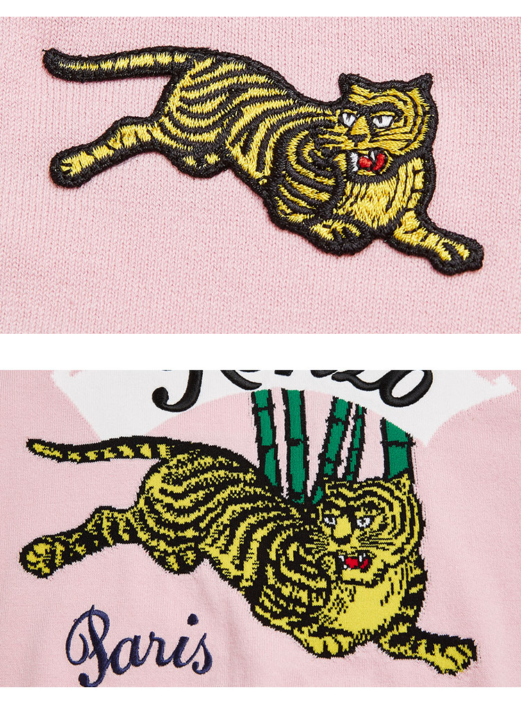 19春夏新品 kenzo/高田贤三 混纺老虎图案针织女士针织衫/毛衣衫 f952