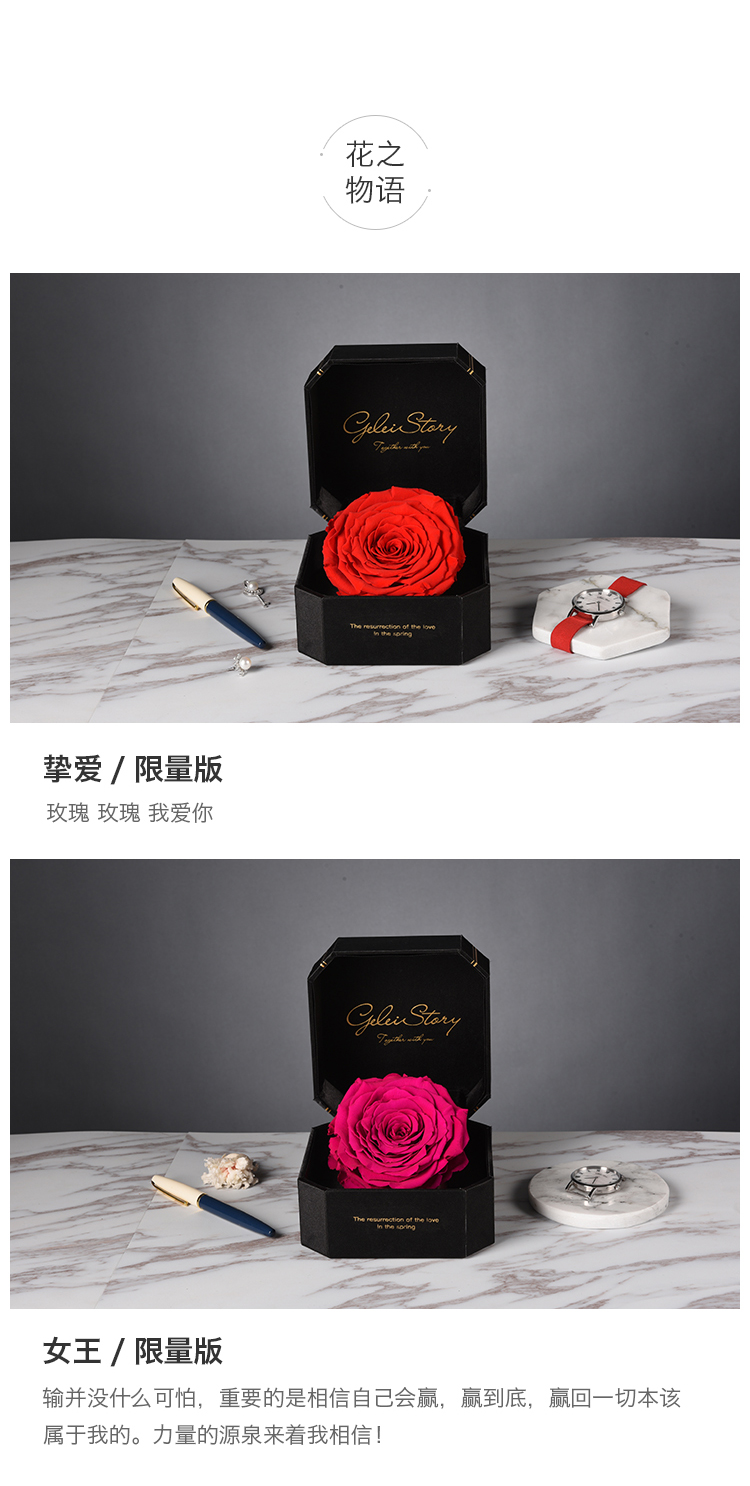 GeleiStory/GeleiStory厄瓜多尔巨型玫瑰礼盒送女友情人节礼物宝贝对不起香槟色 年货节 店铺特惠