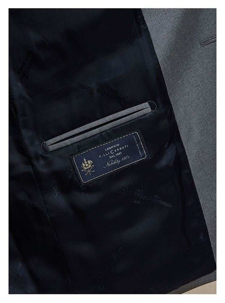 by creations/柏品cerruti 1881面料150支羊毛纯色经典商务男士西服