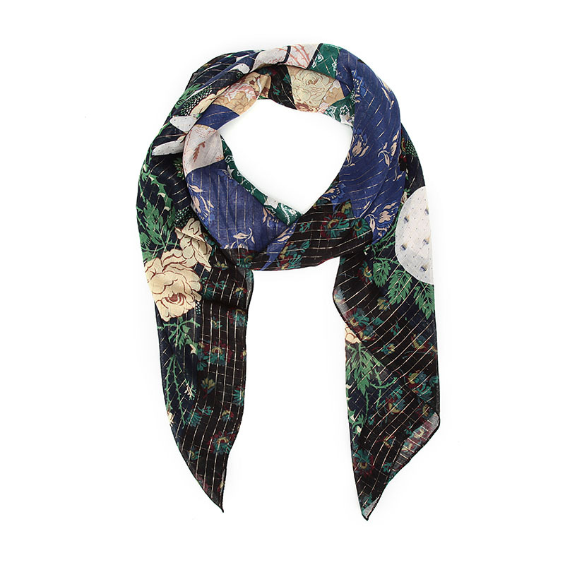 coach/蔻驰女士绿色多色印花莫代尔方巾丝巾围巾36870