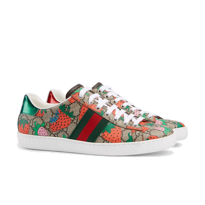 【包邮包税】gucci/古驰 19春夏女士新款acegg草莓休闲运动鞋 433900